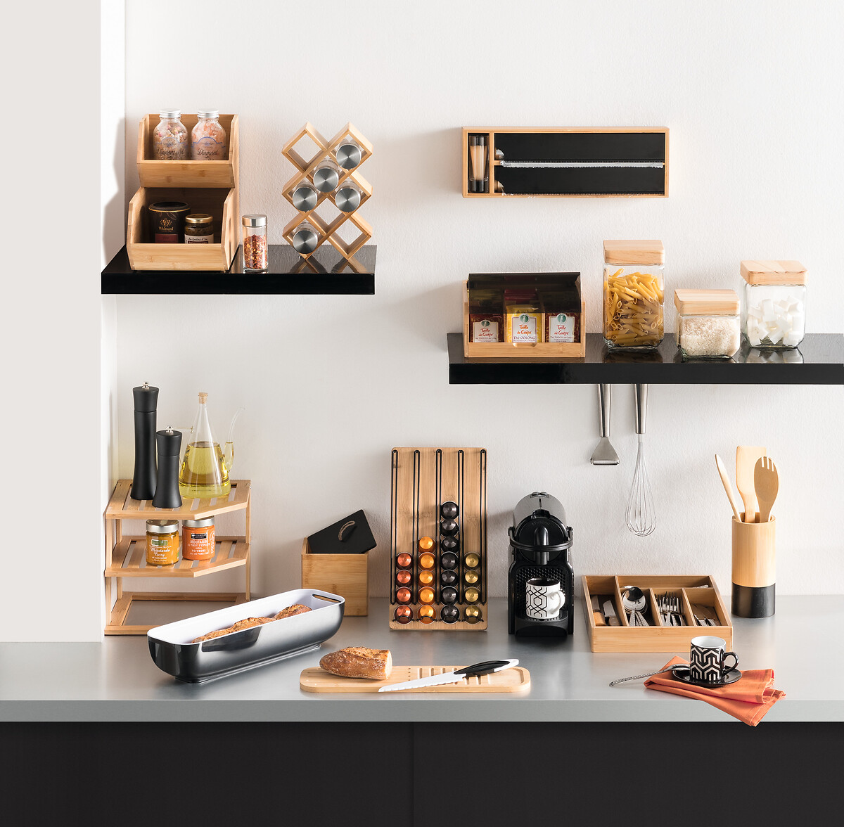 Estantería Bambú 2 Baldas 25.4x25.4x23