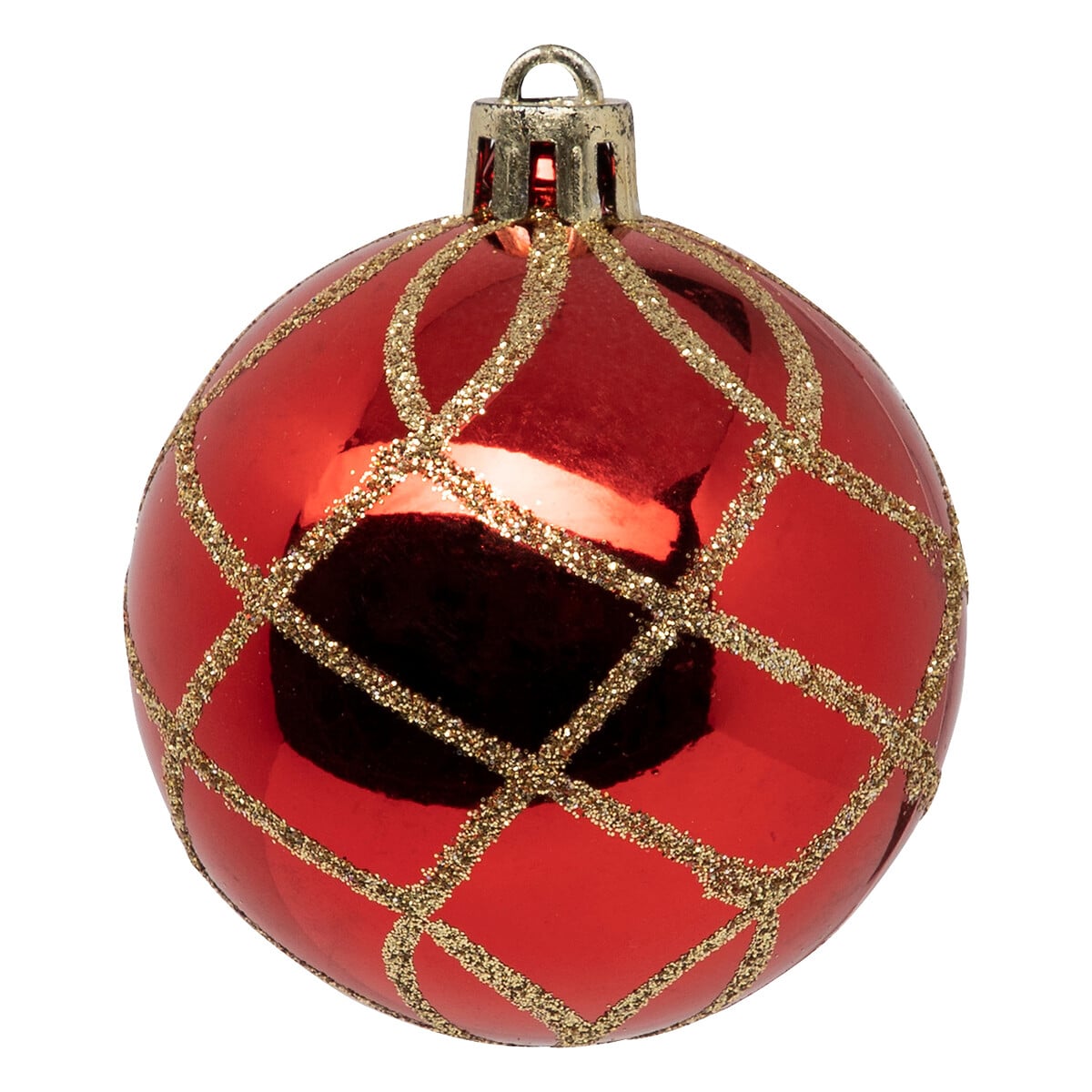 Set 25 Bolas Navide&ntilde;as Rojo Y Dorado 6cm