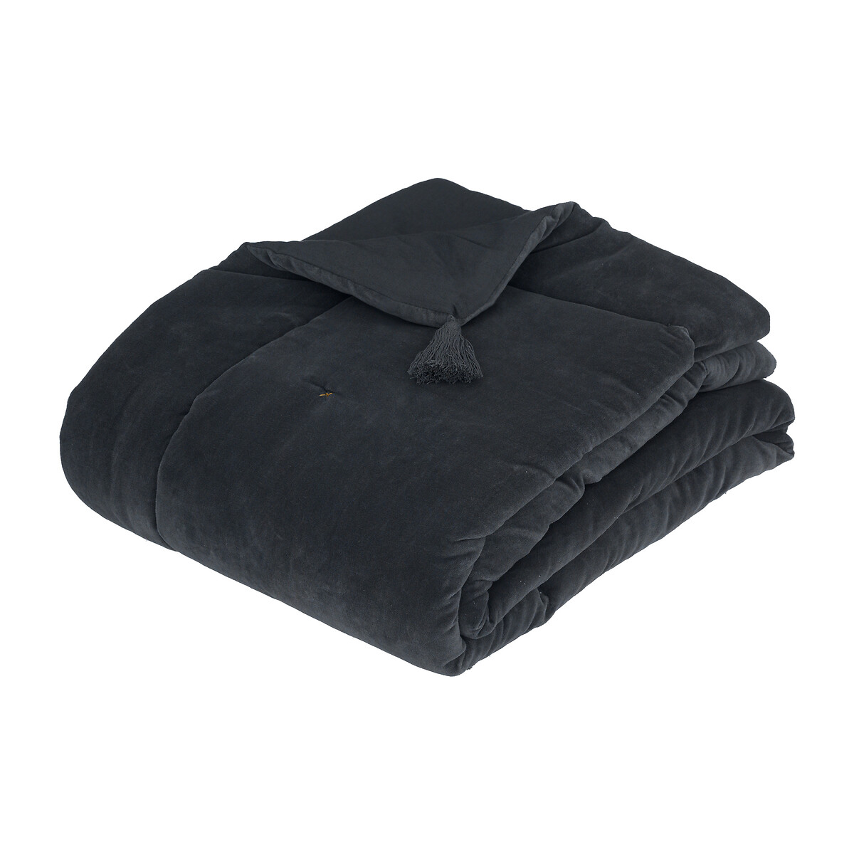 Pie de cama MIDNIGHT terciopelo gris 70x180cm