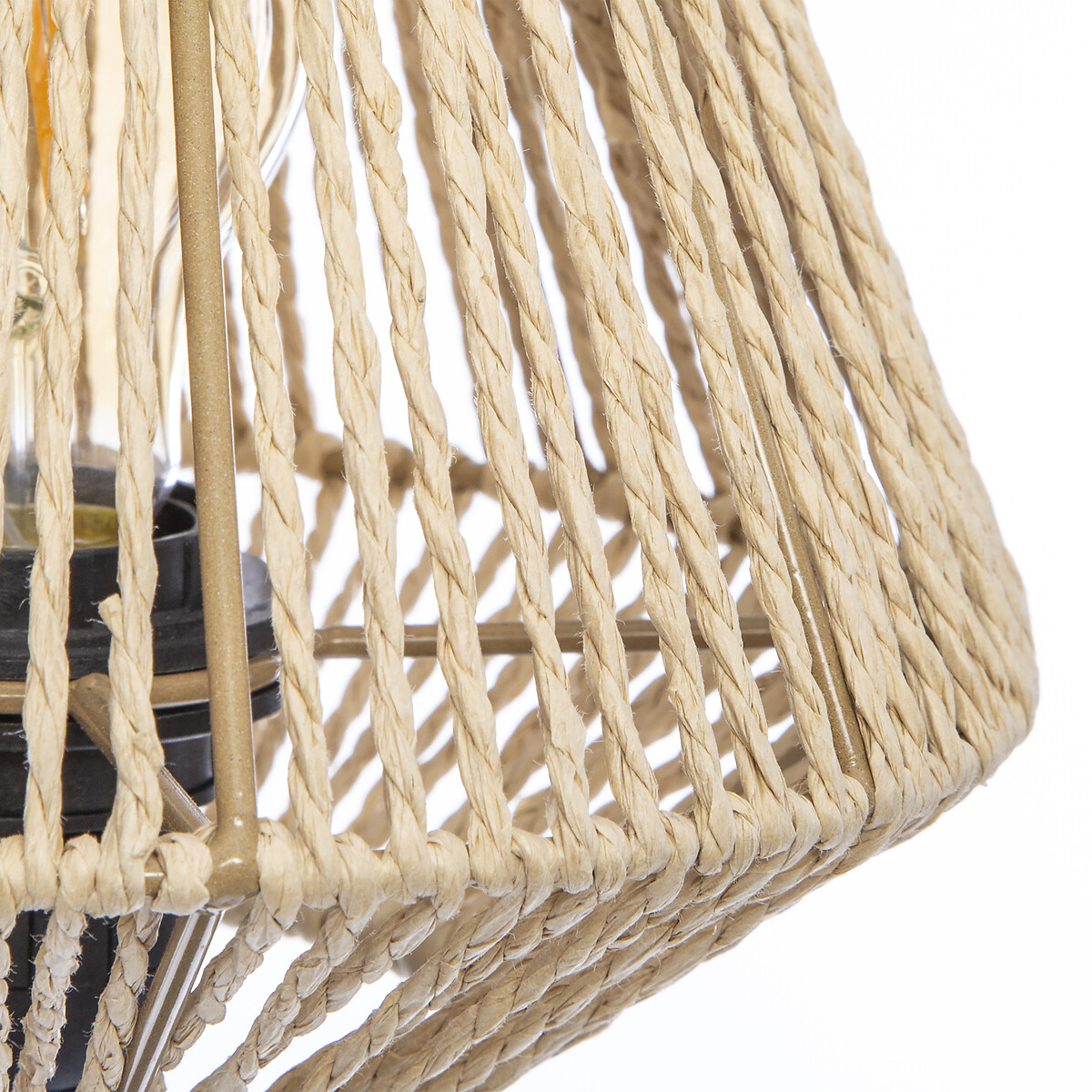Candeeiro De Mesa Jily Natural Etnic Em Corda