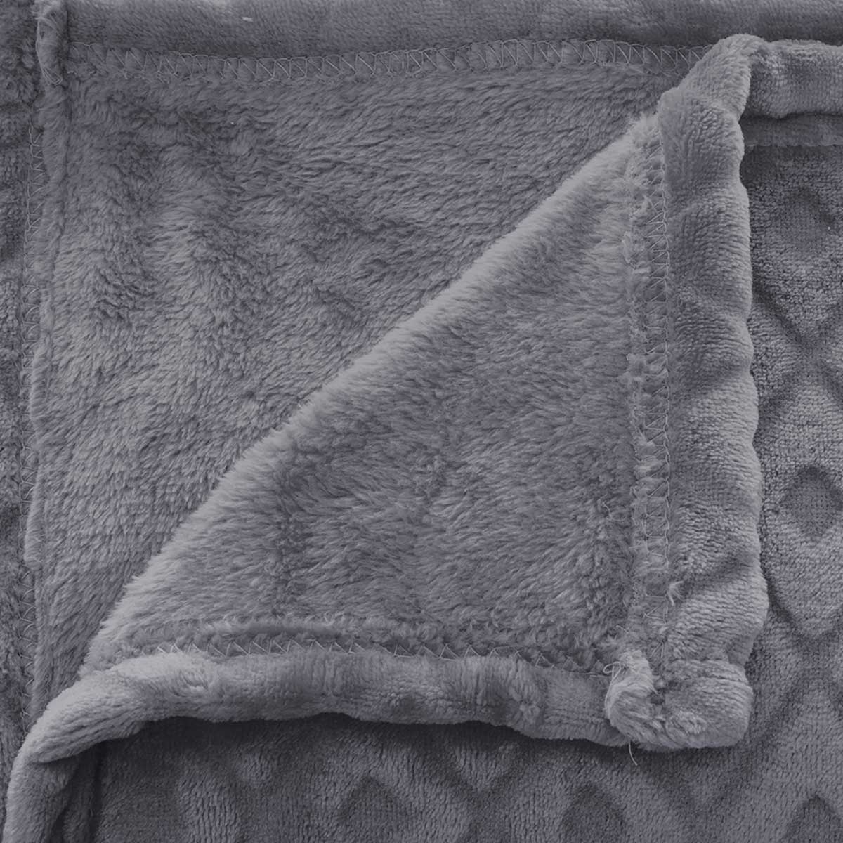 Manta Rombos 3D Gris 180x230Cm
