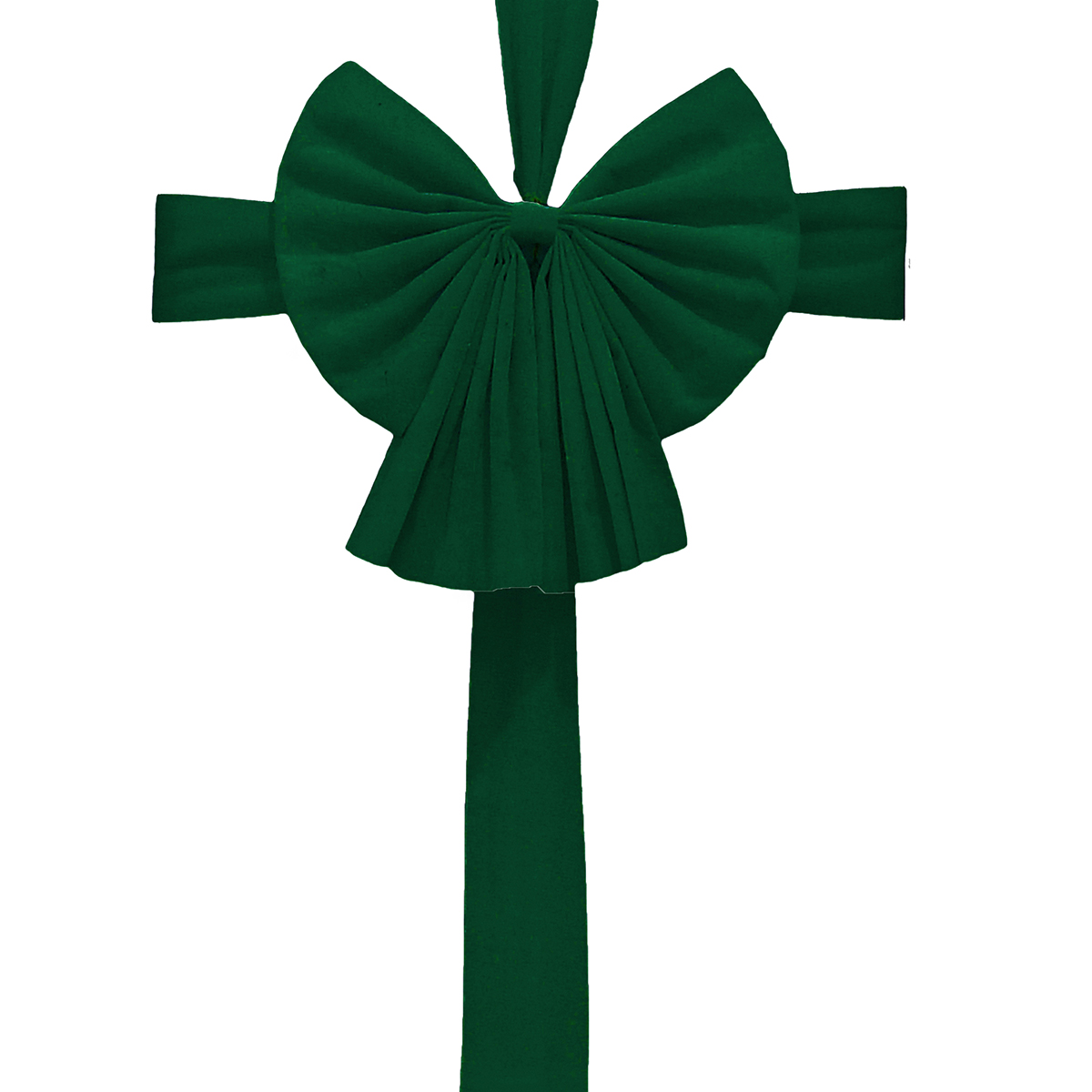 Lazo para puerta verde de terciopelo 60x5x54cm
