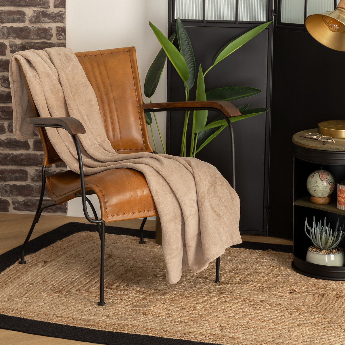 Manta Microfibra Lino 125x150Cm