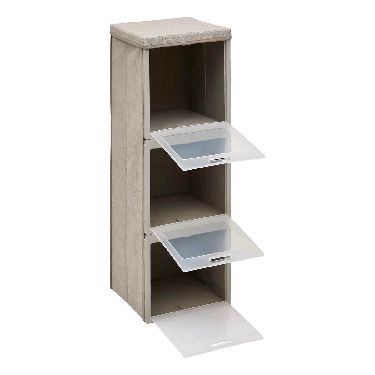 Caja de almacenaje con 3 niveles