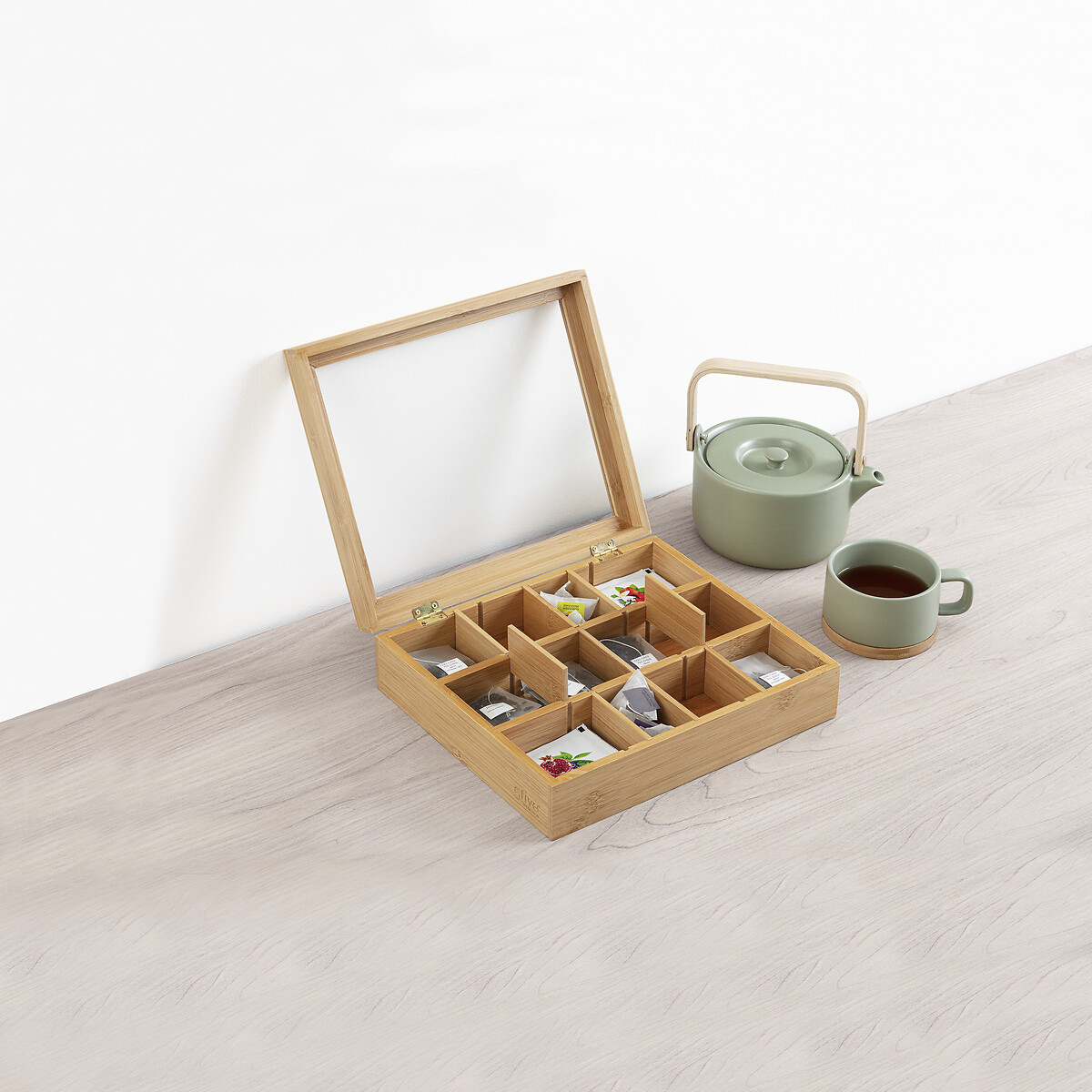 Caixa Para Chá Em Bambu