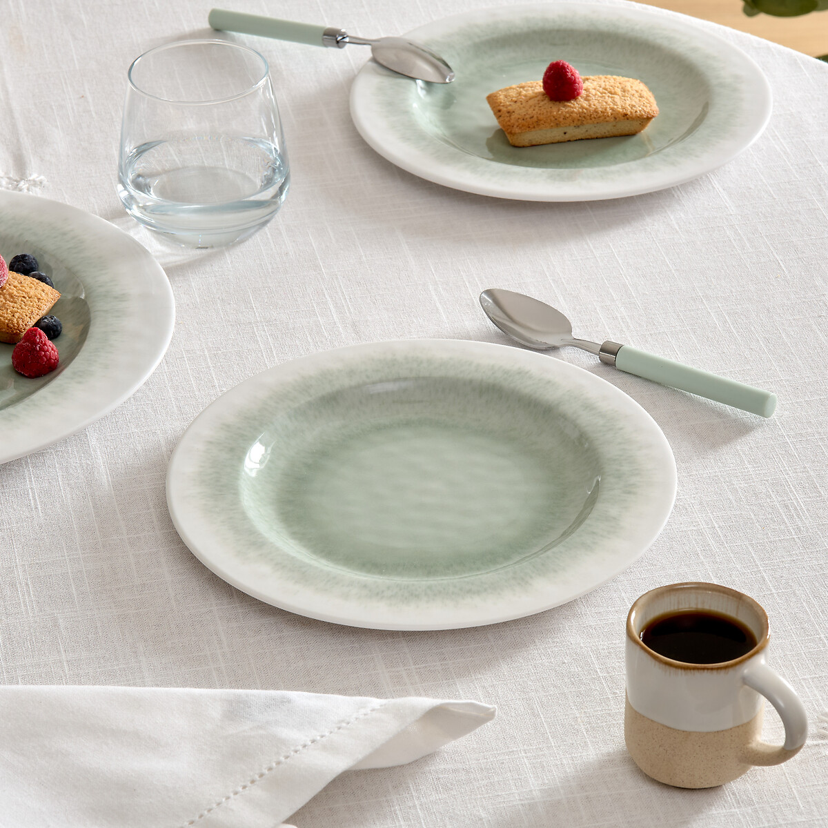 Plato de postre CLARA verde 23cm