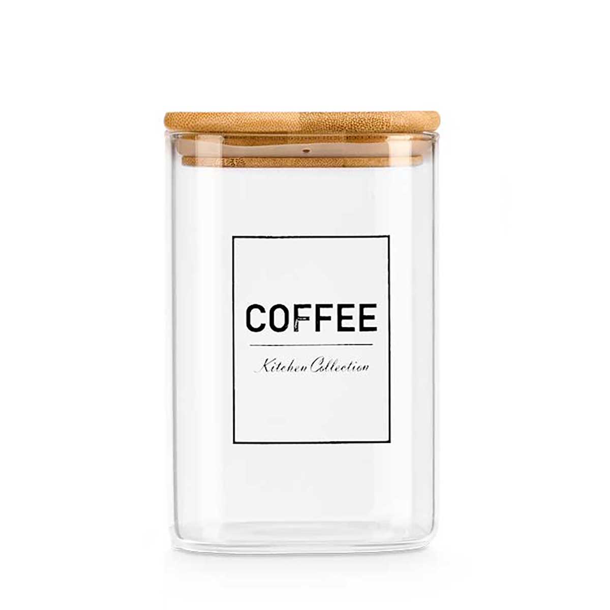 Frasco Para Caf&eacute; Con Tapa De Bamb&uacute; 1.2l