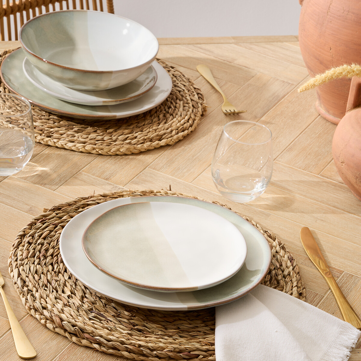 Plato postre SAHARA de cer&aacute;mica 20.5cm