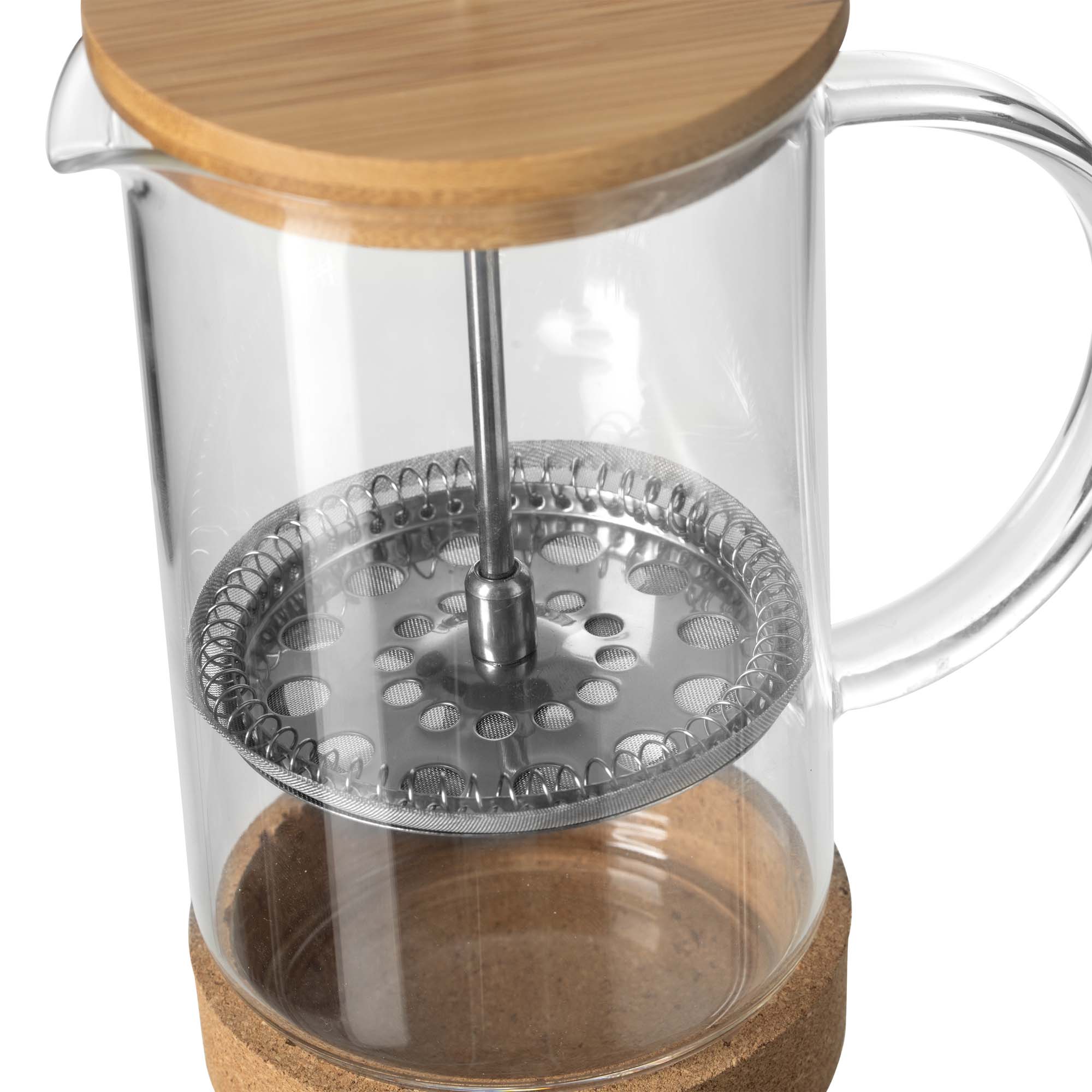 Cafeteira Em Vidro E Bambu 60cl