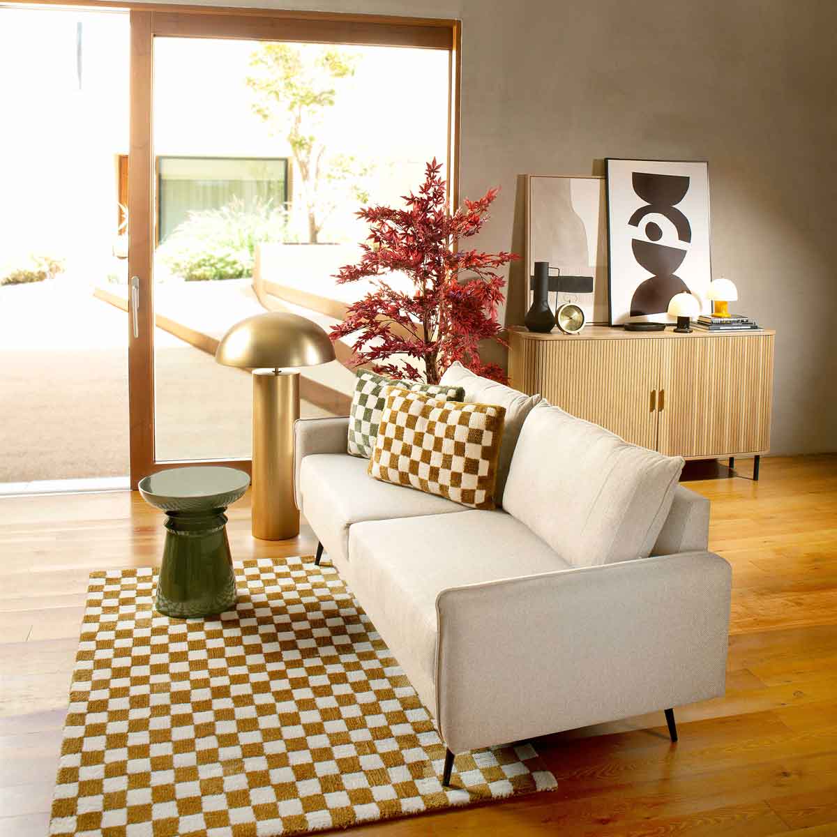 Planta Roble Artificial Rojo James 150cm