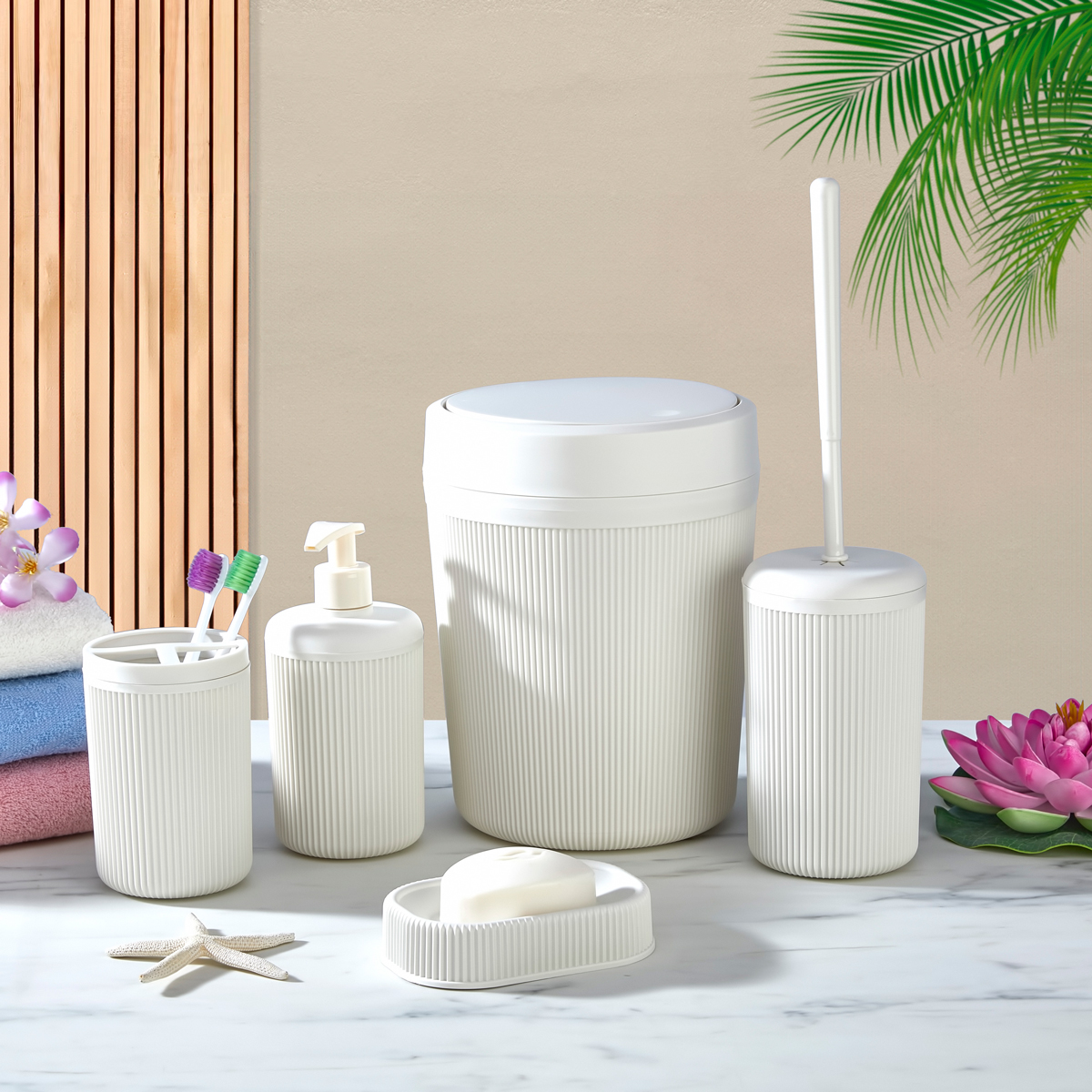 Conjunto de 5 piezas wc ALESTA crema