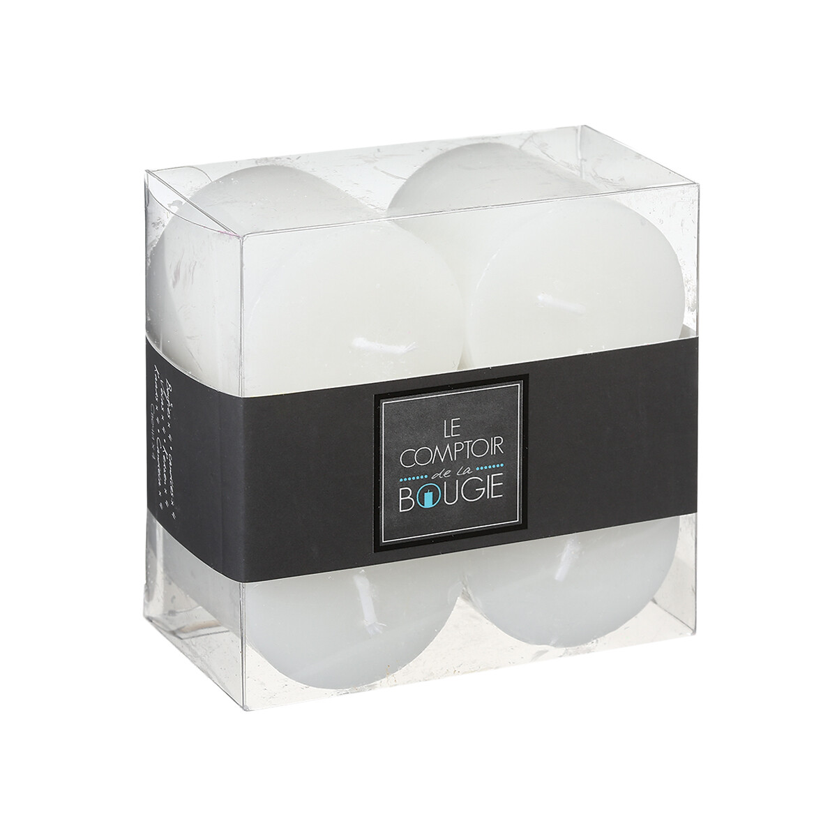 Set 4 Velas Rústicas Blancas 4.5Cm