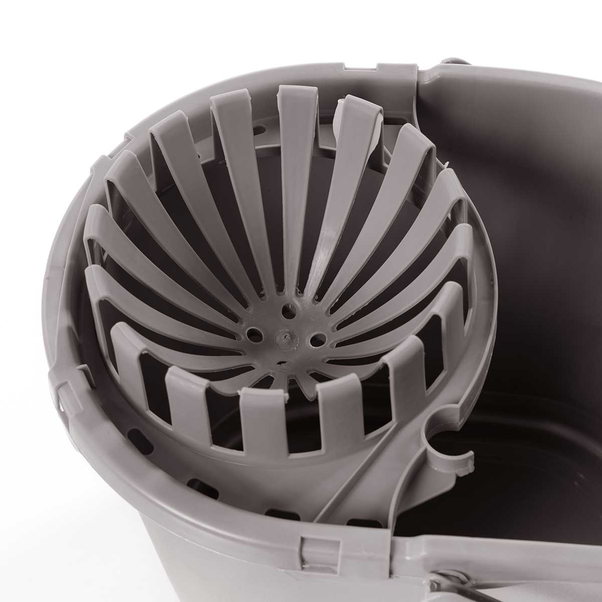 Cubo con escurridor gris pardo 16l