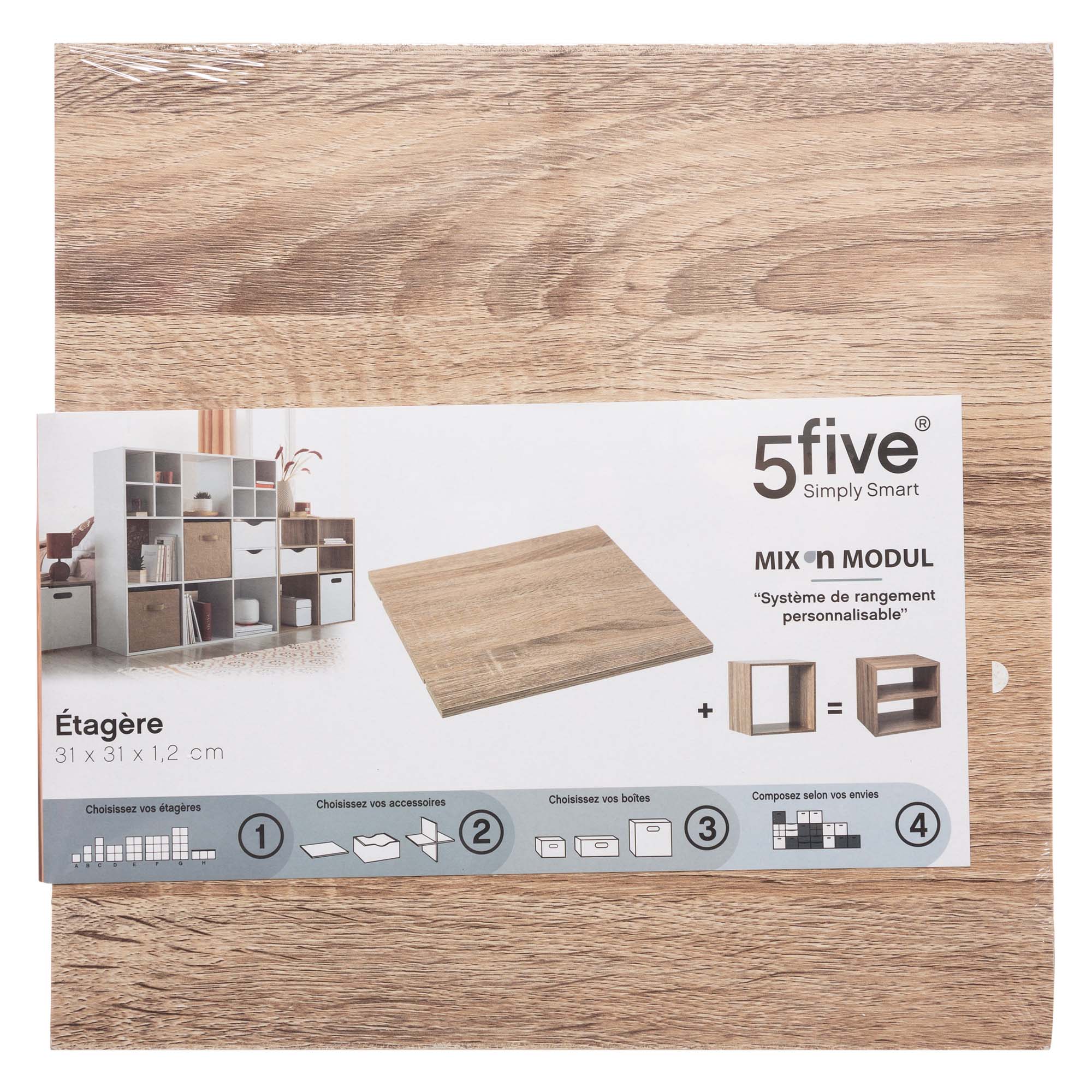 Estante Natural Mixmodul 32x32x1.2Cm