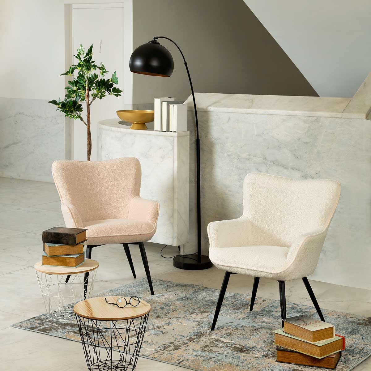 Mesa Auxiliar Kumi Mdf Metal 38x30.5Cm