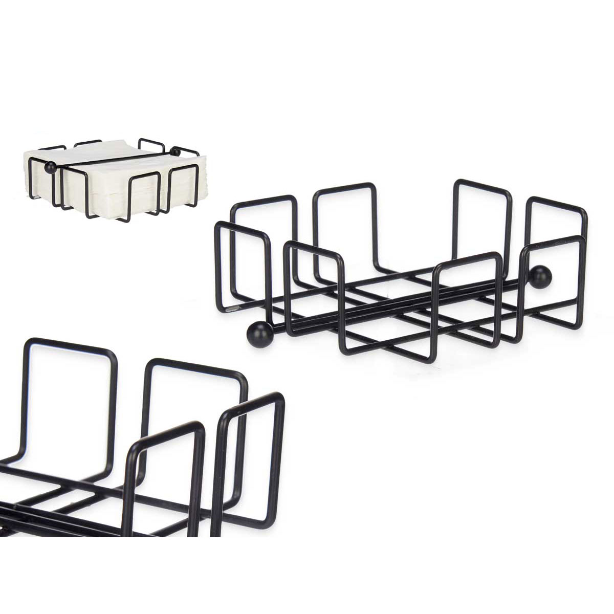 Servilletero Metálico 18.5x21x5.3Cm 