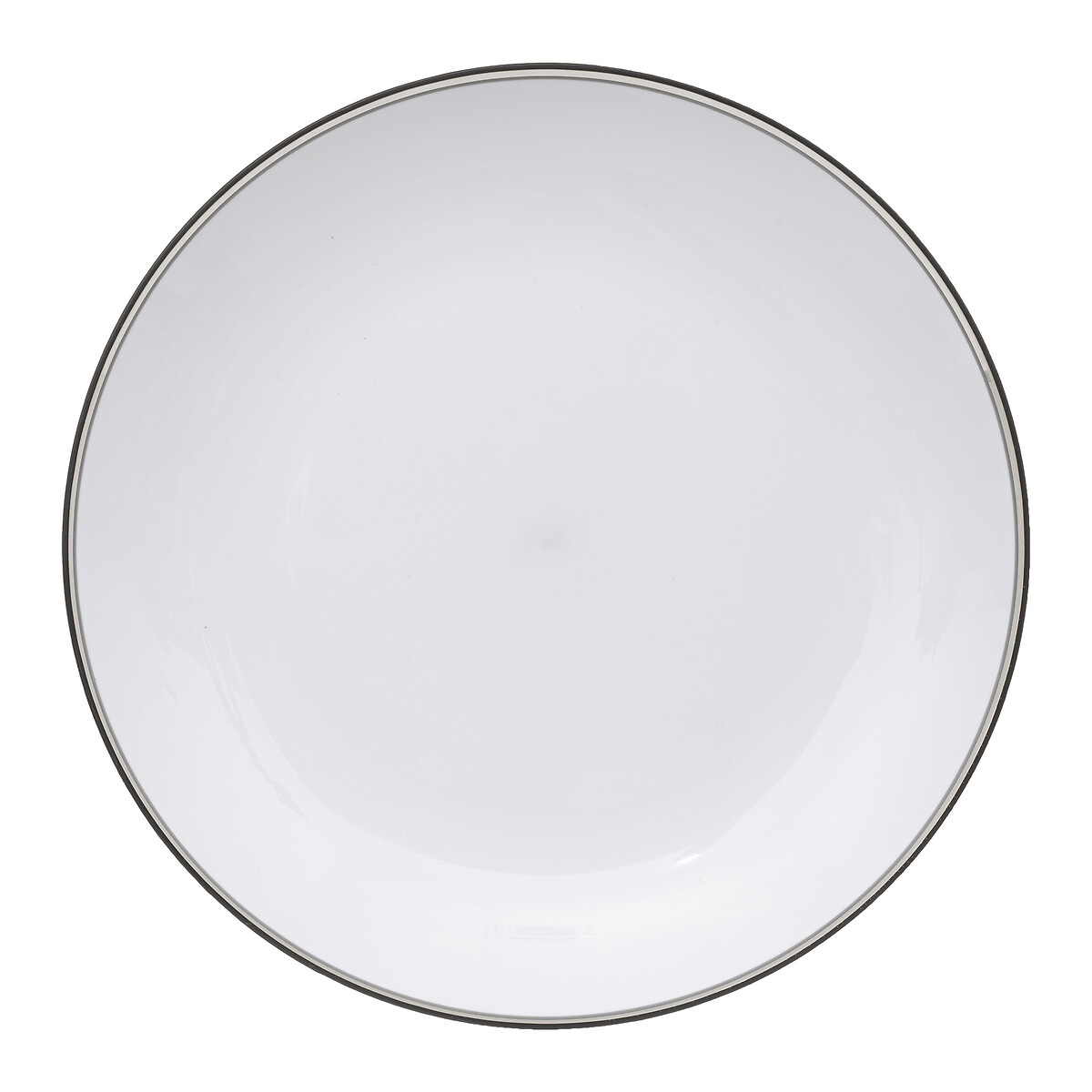 Plato Square Negro/Blanco 25Cm