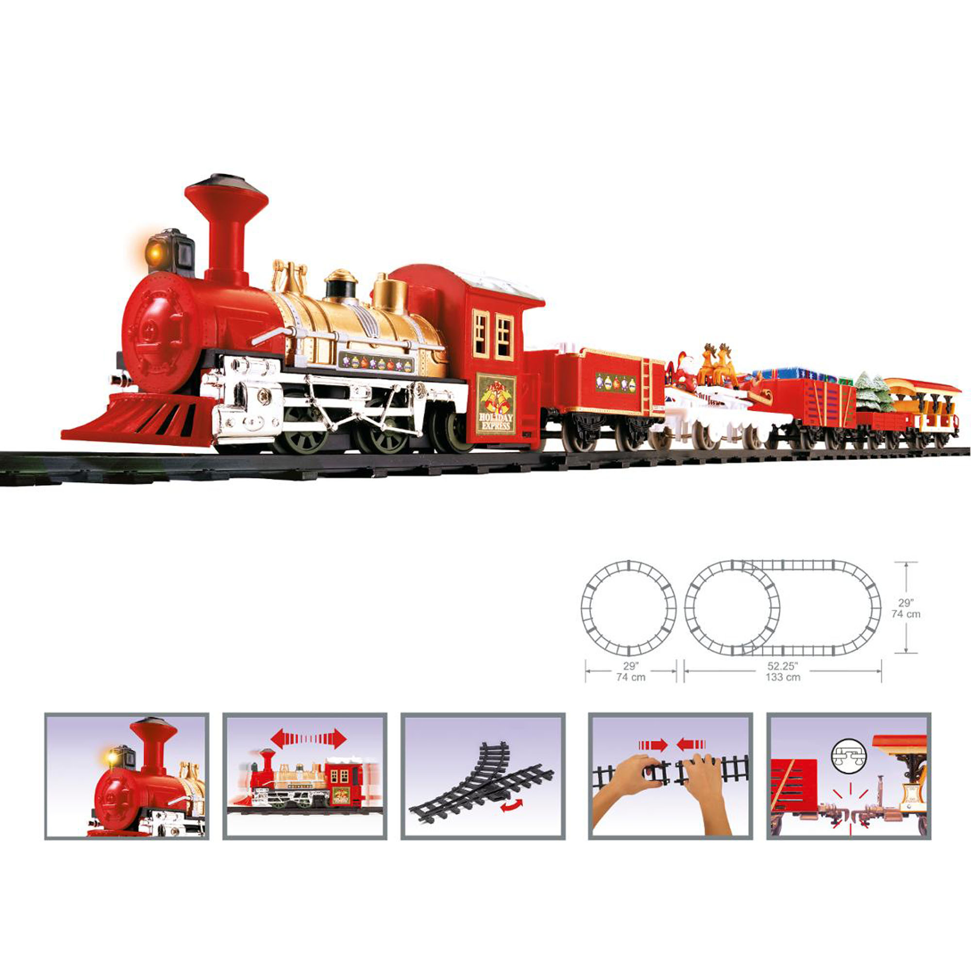 Tren Luminoso Decorativo Con 26 Piezas
