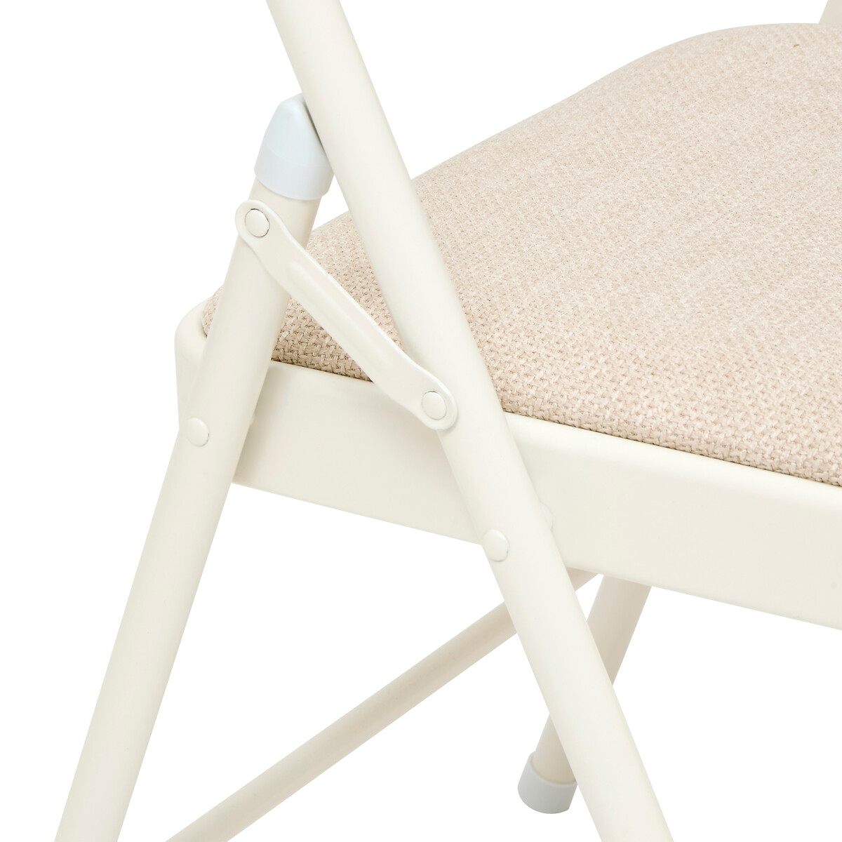 Silla plegable FLEXY beige de metal