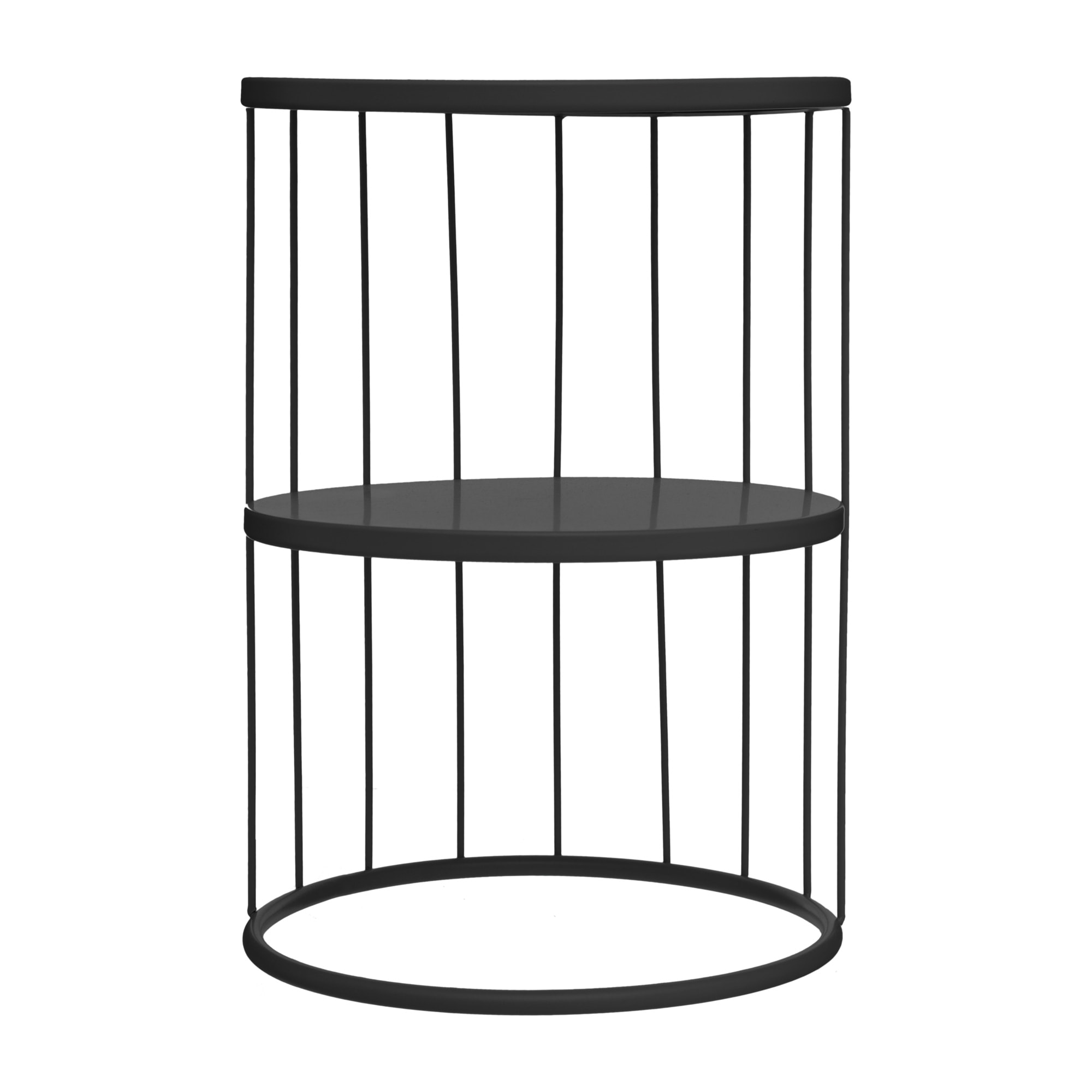 Mesa Auxiliar Kobu Negra 36x52Cm