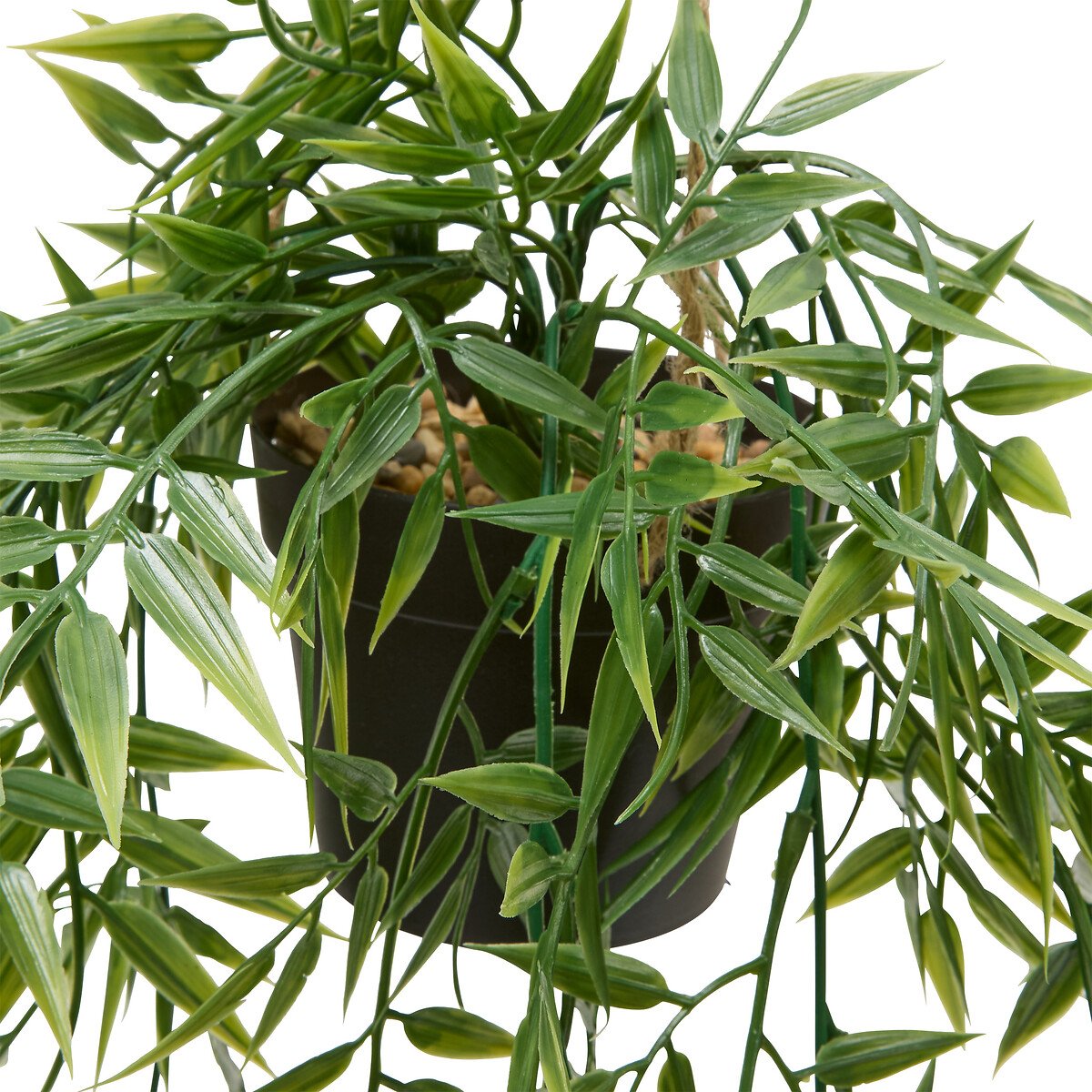 Maceta colgante con bamb&uacute; artificial 67cm