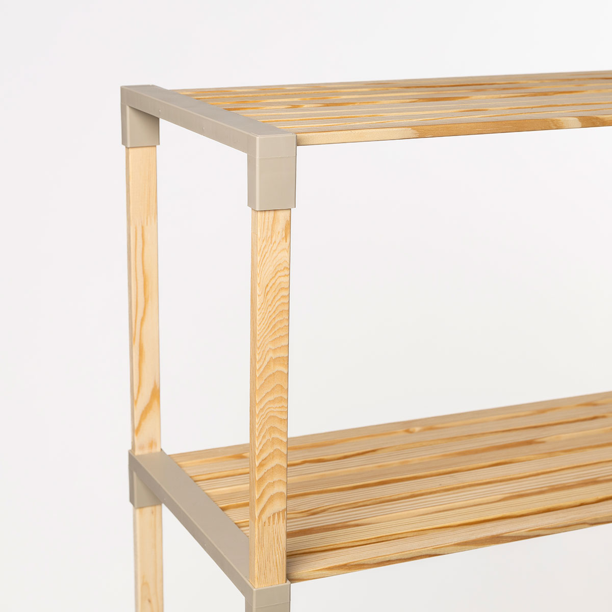 Estante para lavadora beige de madera