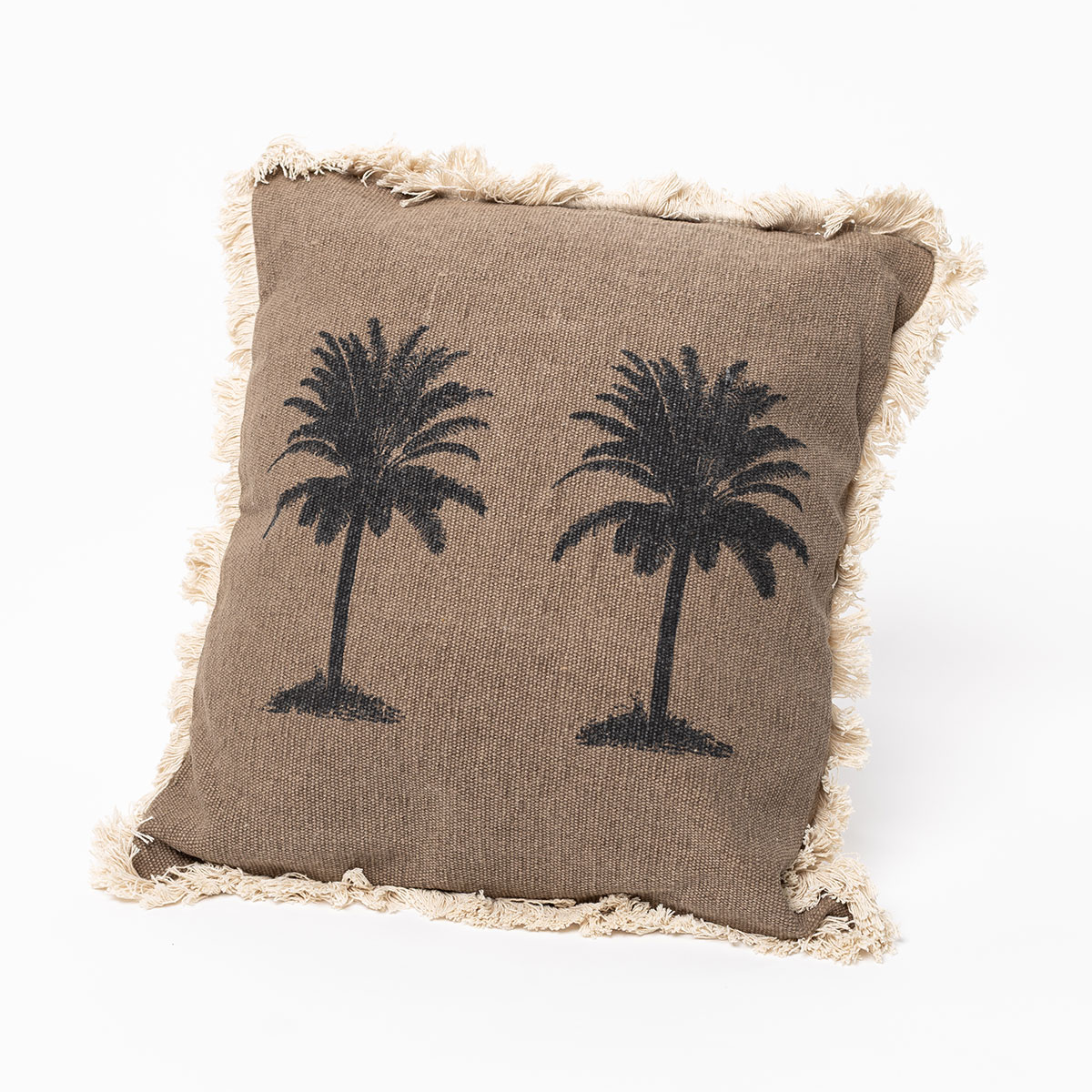 Cojín palmera beige 45x45cm
