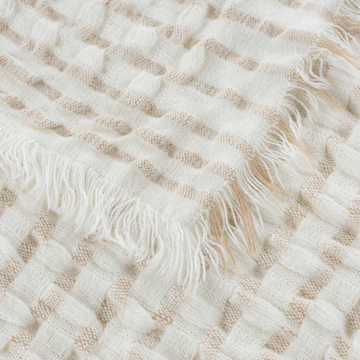 Manta ALFIE crudo 130x150cm