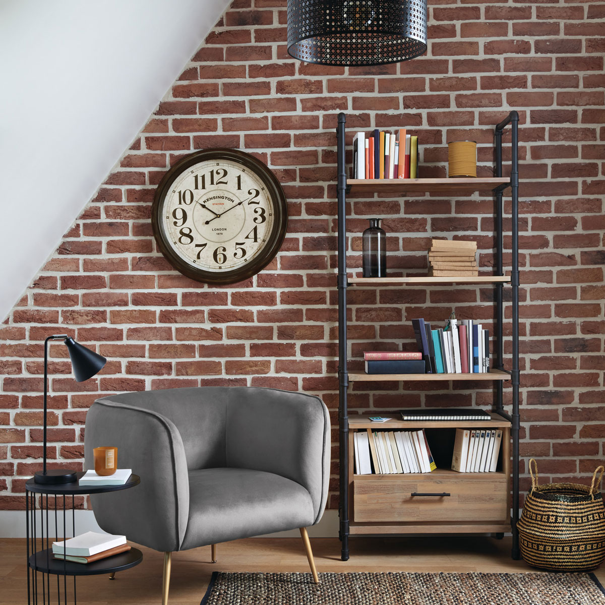 Mesa Auxiliar Kobu Negra 36x52Cm