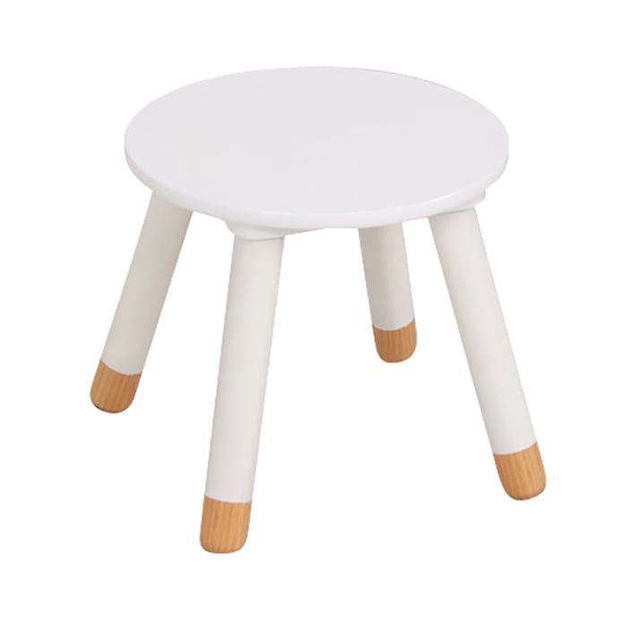 Tamborete Douceur Branco 26,5x24x24cm