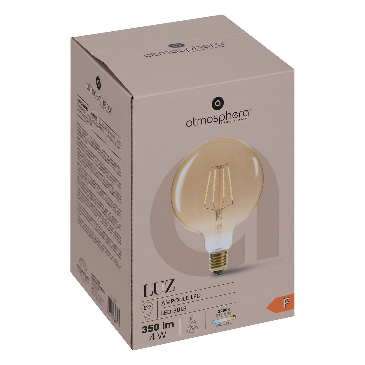 Bombilla Vintage Led &Aacute;mbar G125 4W E27 