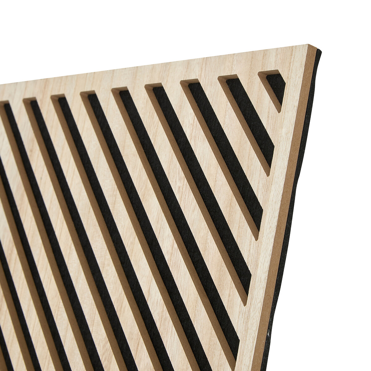 Panel decorativo efecto rayas EILLEN marr&oacute;n 58cm