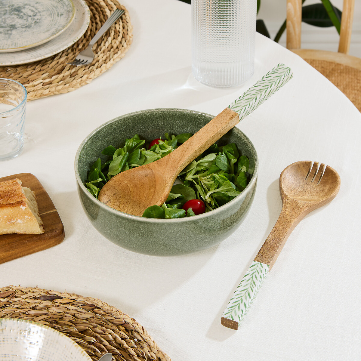 Set de 2 cubiertos para ensalada INAYA verde