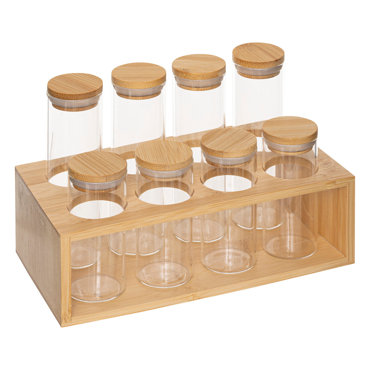 Set de 6 tarros de especias con tapa