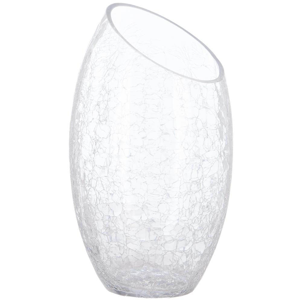 Jarra De Vidro Transparente Craquele