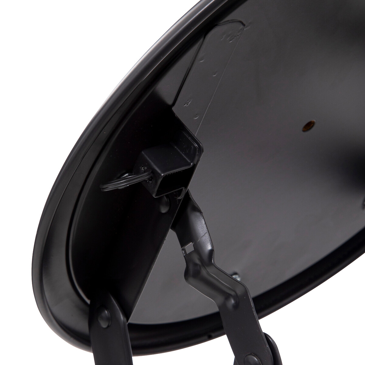 Taburete plegable negro de metal