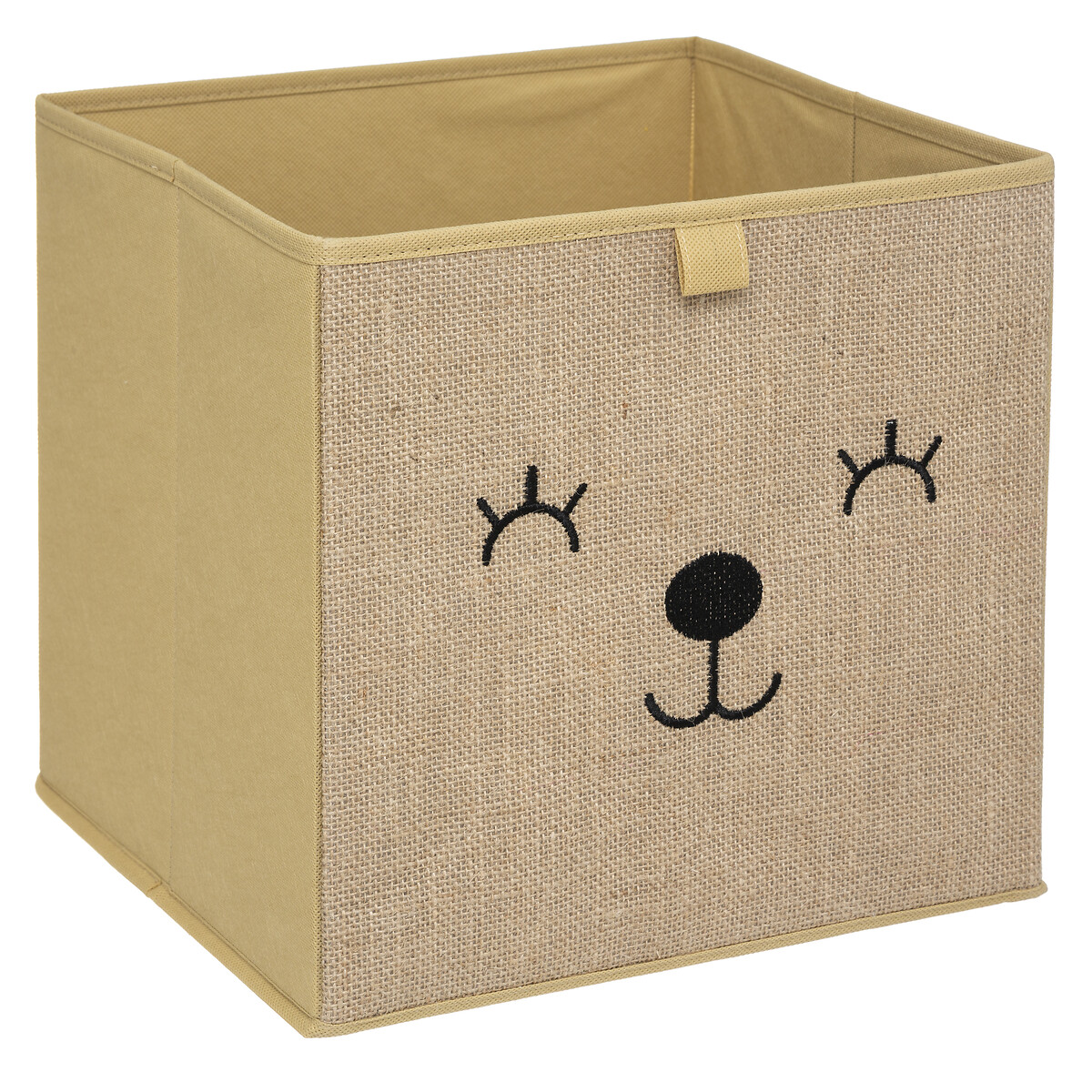 Cubo De Almacenaje Oso Marr&oacute;n 29x29Cm