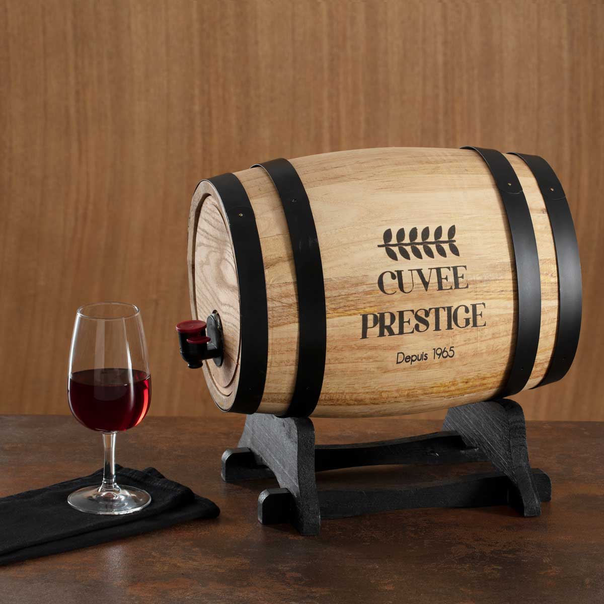 Dispensador barril de vino de madera 5.5l