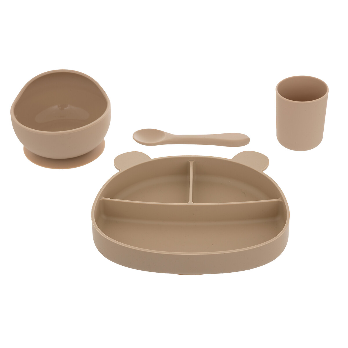Set de 4 piezas vajilla YUM beige