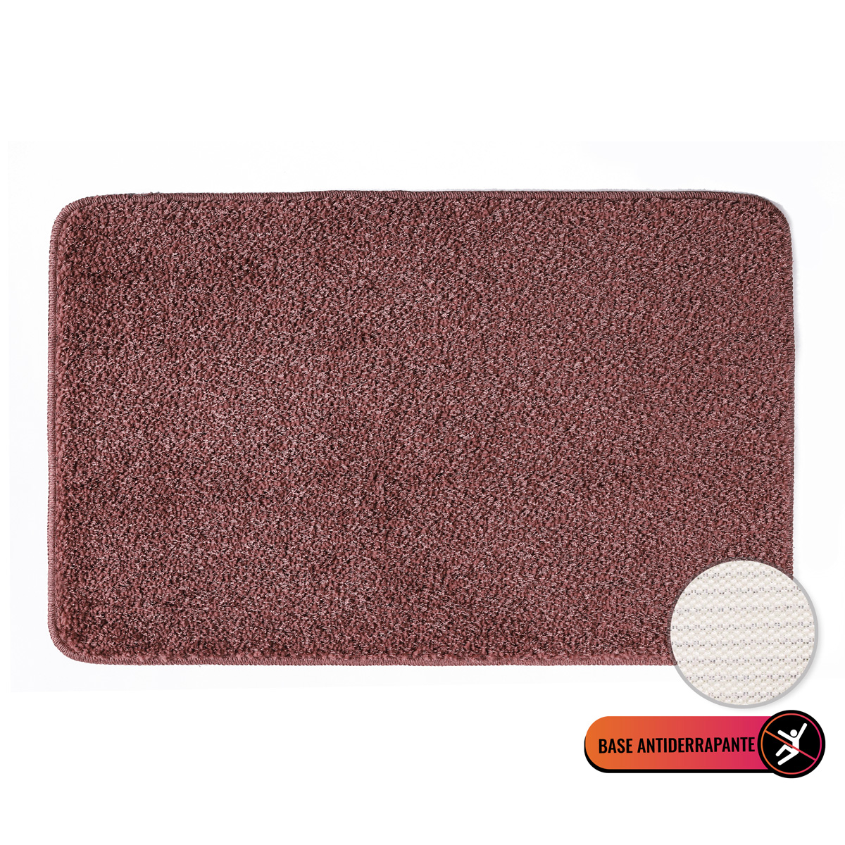 Alfombra De Baño Tufting Rosa 80x150Cm