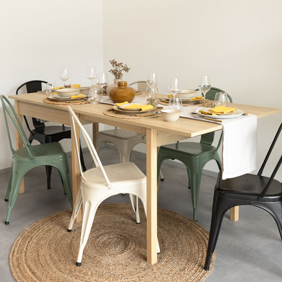 Mesa De Cozinha Extensível Em MDF 180cm