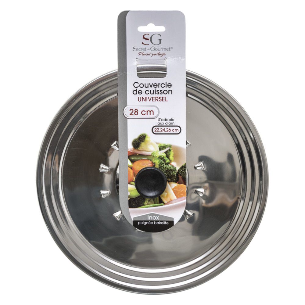 Tapa Inoxidable P/Cacerola  22/24/26Cm