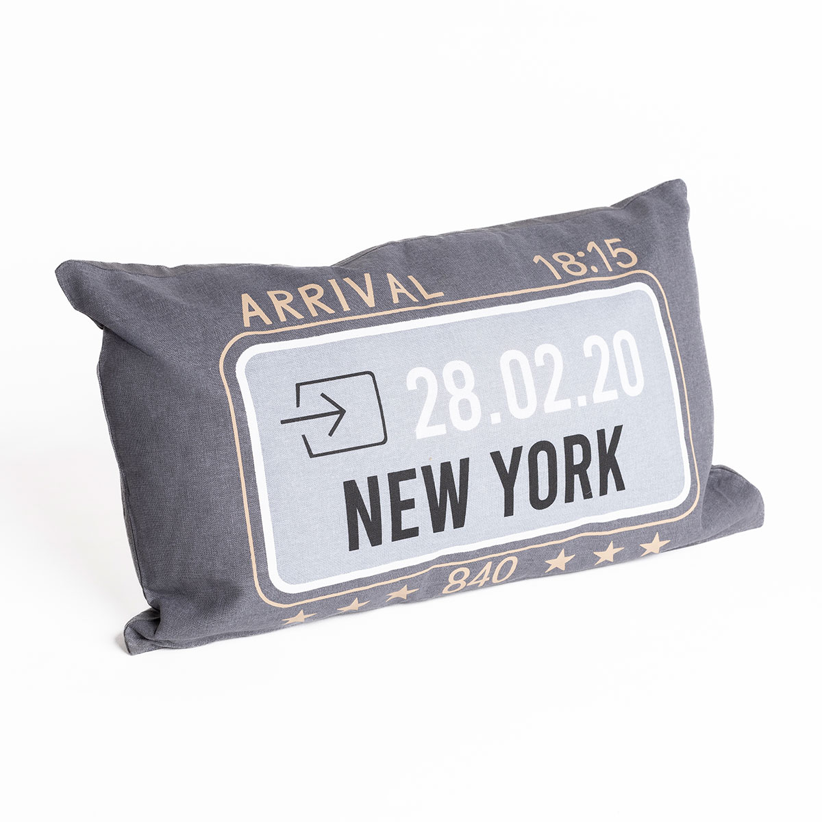 Almohada decorativa gris oscuro 30x50cm