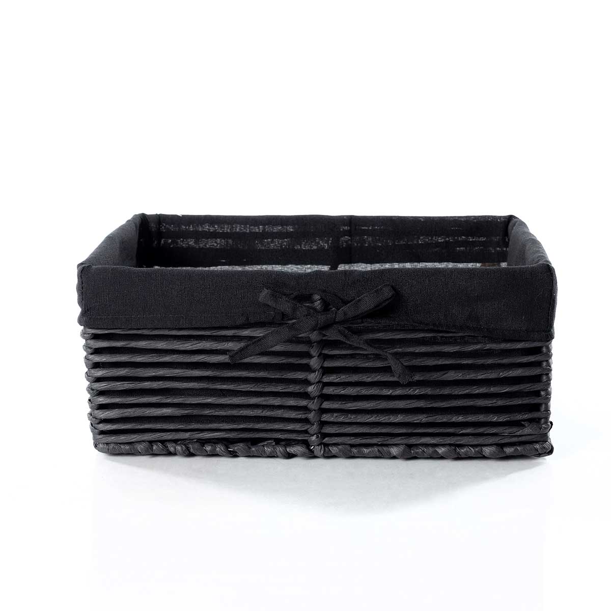 Cesta de ba&ntilde;o negra 14x23.5x34cm