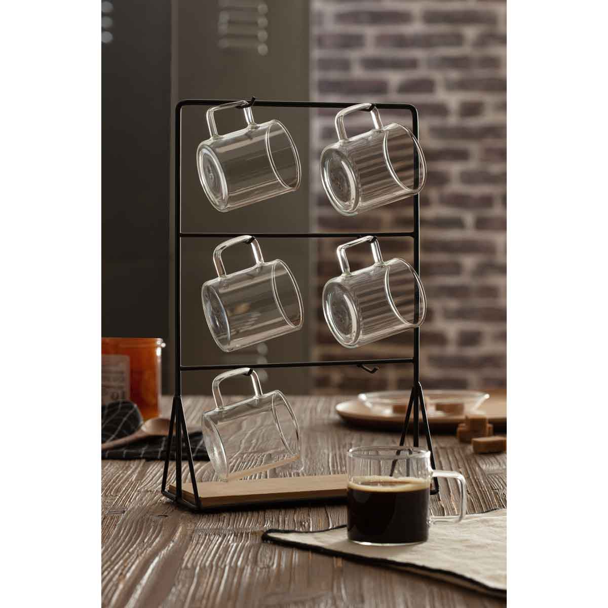 Juego 6 Tazas Mia Con Soporte 10Cl