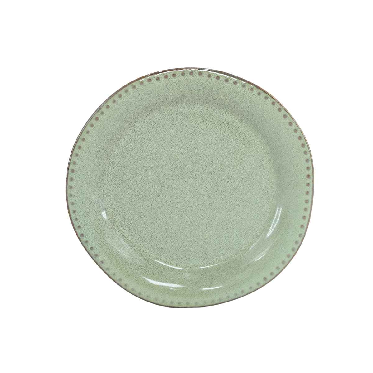 Prato De Sobremesa Capri Verde Em Cerâmica 20cm