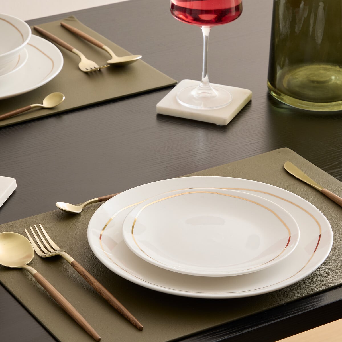 Plato de postre SELENA blanco de porcelana 18cm