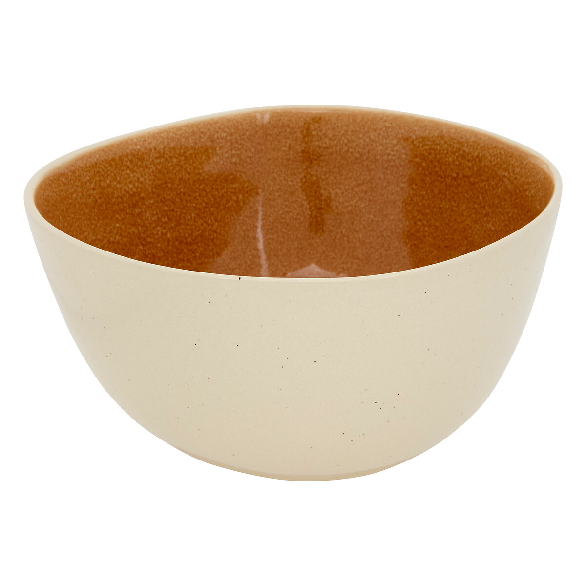 Ensaladera WONJA marr&oacute;n de porcelana 26cm