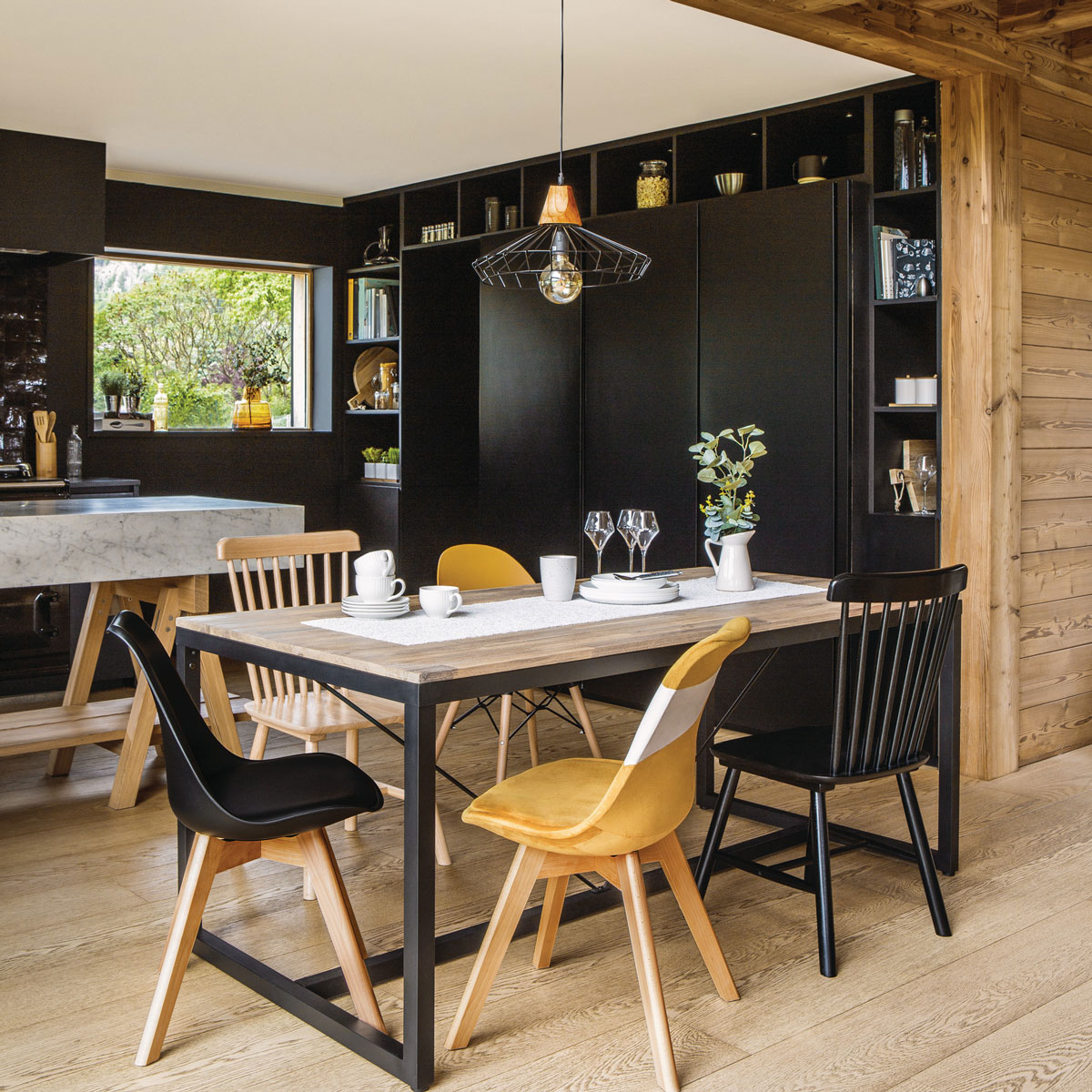 Mesa De Comedor Edena Metal 180x90x75Cm