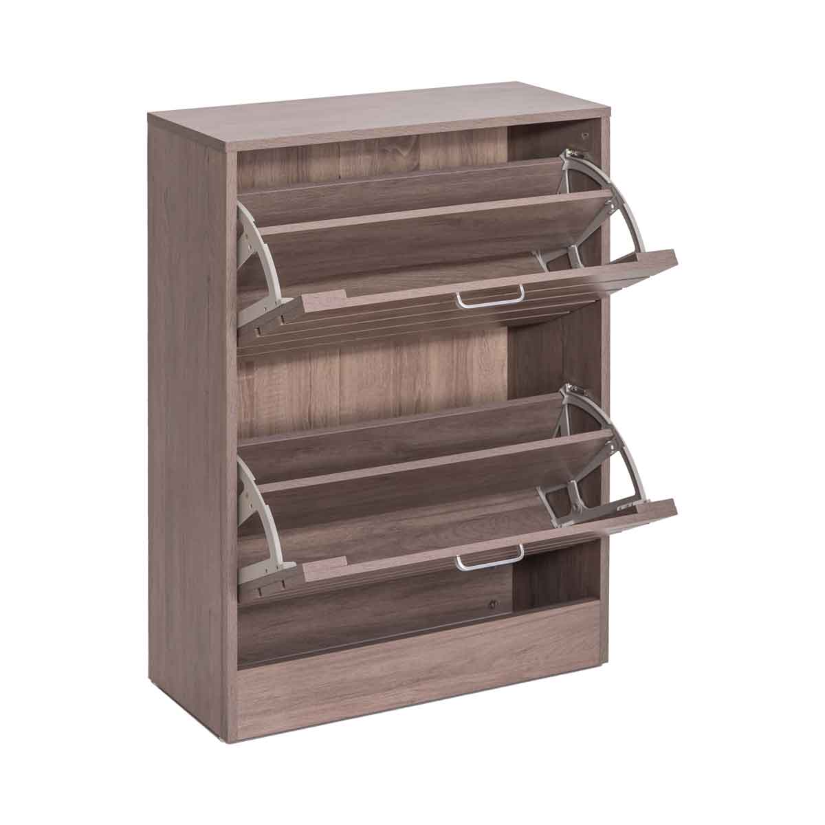 Zapatero Gris Con 2 Cajones 84cm